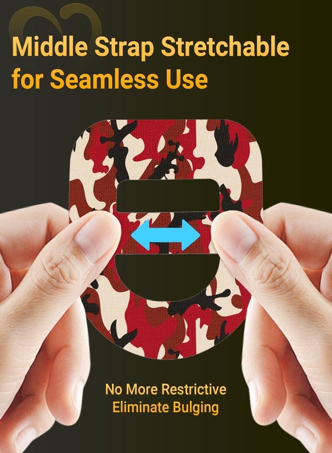 Amolyfe Omnipod 5 Adhesive Patches Waterproof, 20 Pack Amolyfe Omnipod Overpatches with Stretchable Strap, Breathable, Long-Lasting Medical Adhesive, Premium Hinged Tin (Pink Camo) - Image 4